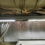 two LED light bars on kitchen side